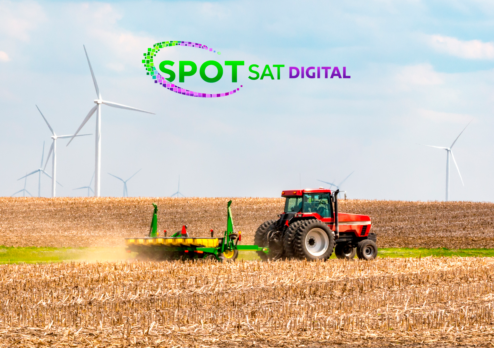 Fundo de natureza verde com a logo SpotGREEN.